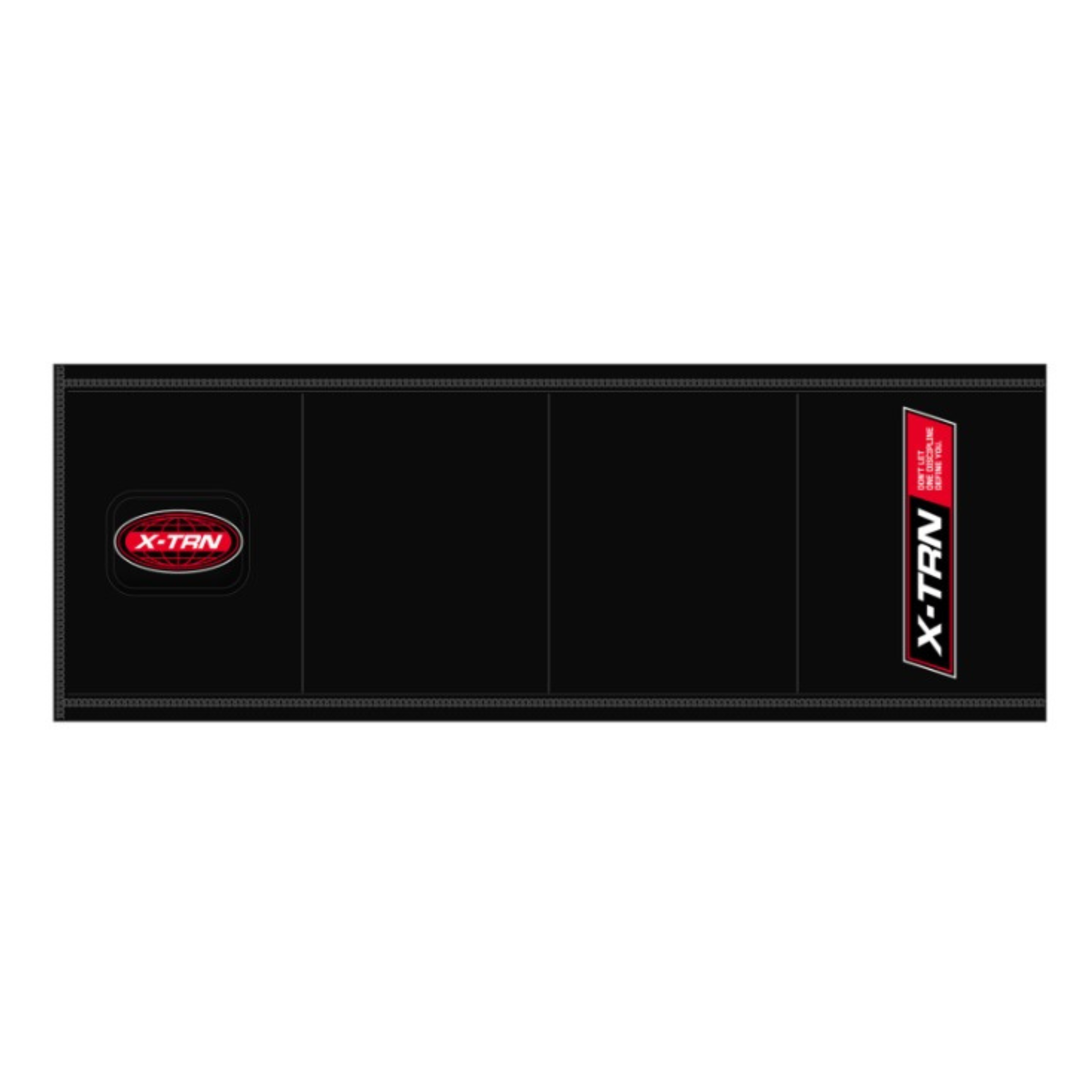 X-TRN arm band strap with logo and slogan combination design for fitness training support and compression use