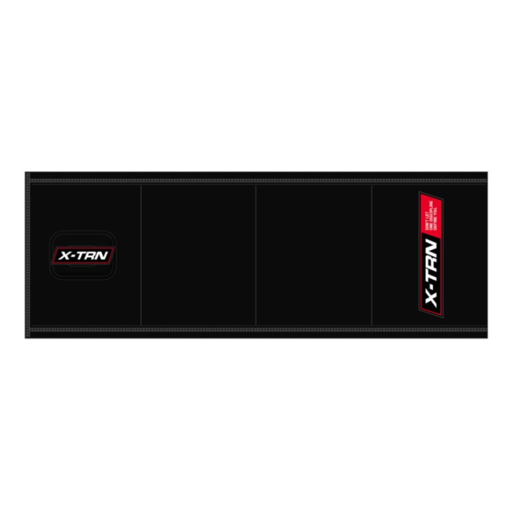 X-TRN arm band strap featuring motivational slogan design for fitness training support and performance